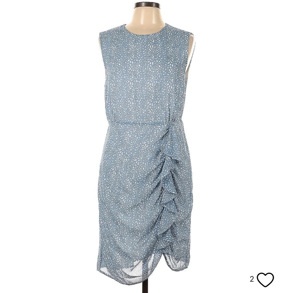 Sam Edelman | blue and white animal print sleeveless dress 👗💙🤍